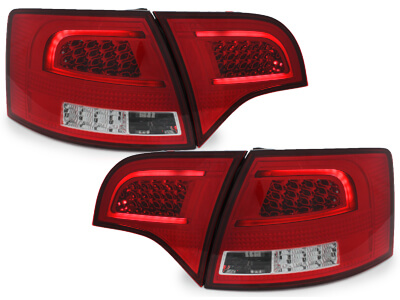 Focos Faros traseros LED Audi A4 Avant B7 04-08 rojo/ cromado