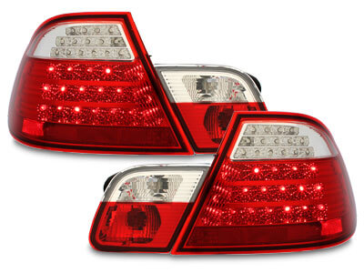 Focos Faros traseros LED BMW E46 Coupe 98-03 rojo/cristal 4 piez