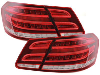 Dectane Focos Faros traseros LED Mercedes Benz W212 13+ rojo/trans