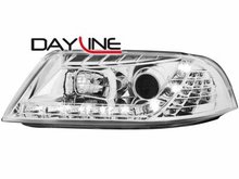 Focos delanteros luz diurna DAYLINE para VW Passat 3BG 00-04 TFL-Optik chrome